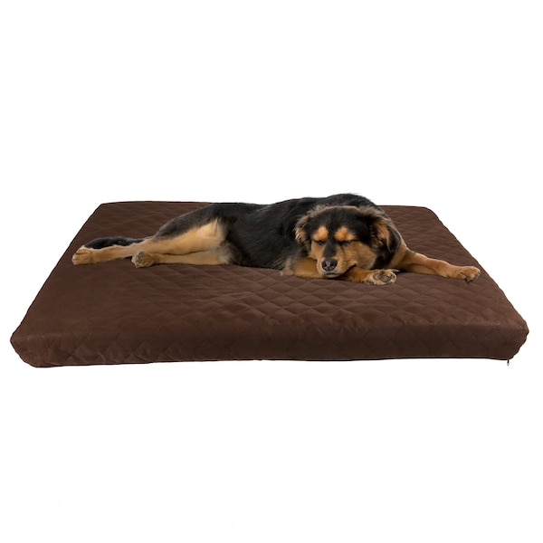 Pet Adobe Waterproof Memory Foam Pet Bed for Indoor/Outdoor Water Resistant/Washable Cover 44 in x 35 in Brown 530329VQK - main